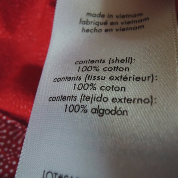 Onia Red & White Circle Dot Print Short Sleeve Button Shirt M - Picture 9 of 9